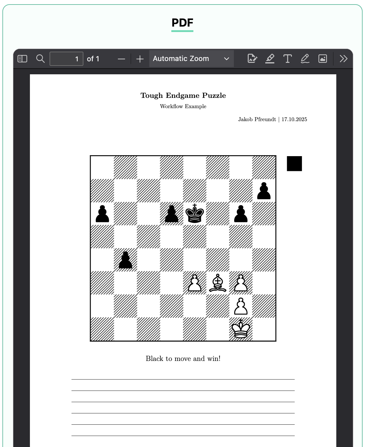 Step 5 — Generate PDF, done!